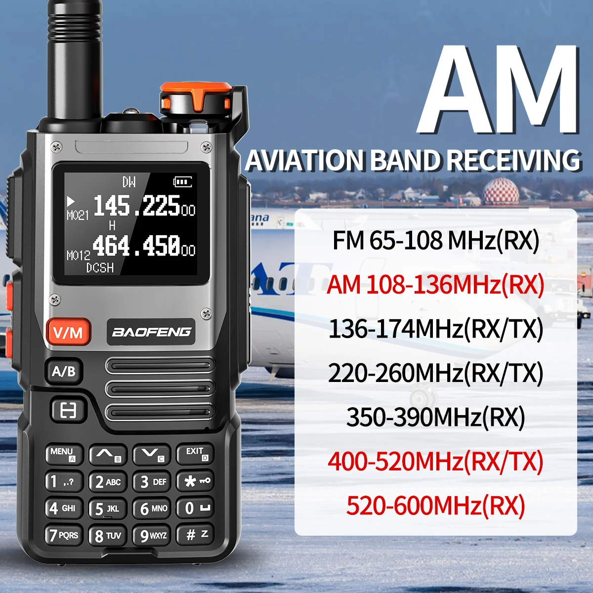 1/2PCS Baofeng UV-K61 Walkie Talkie Multi Band Drahtlose Kopie Frequenz 999CH Typ-C AM DTMF NOAA UV-5R UV 5RH K6 K5(8) Ham Radio