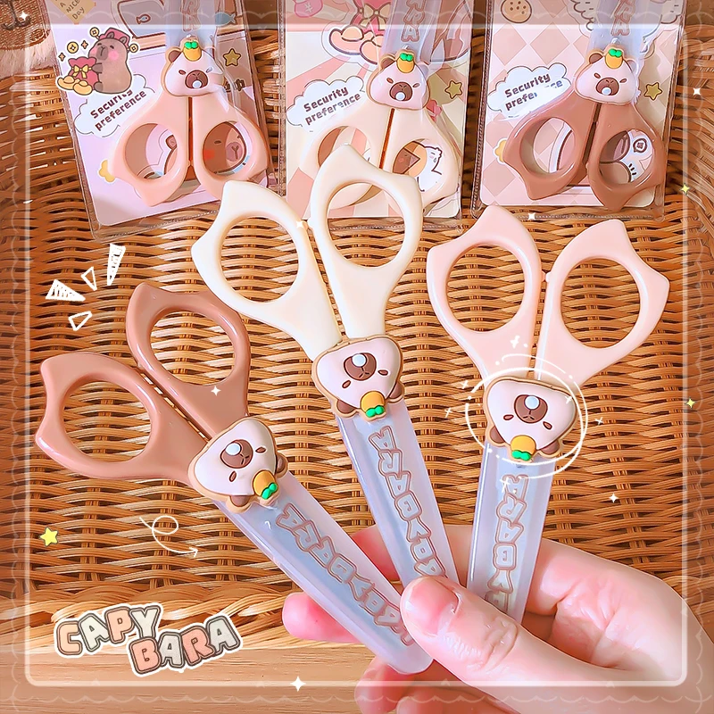 pretty school useful back to school acsesories stationery cute capybara scissors Mini scissors School scissors for diy