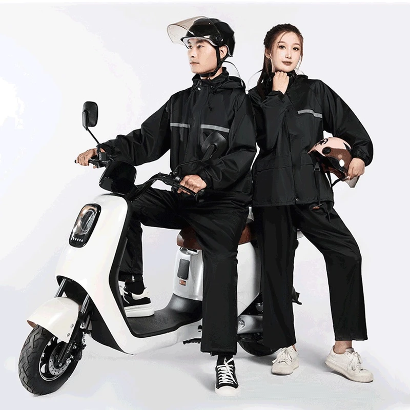 Raincoat and Rainpants Suit Full Body Rainstorm Prevention Electric Bicycle Motorcycle Takeaway Riding Reflective Split Raincoat