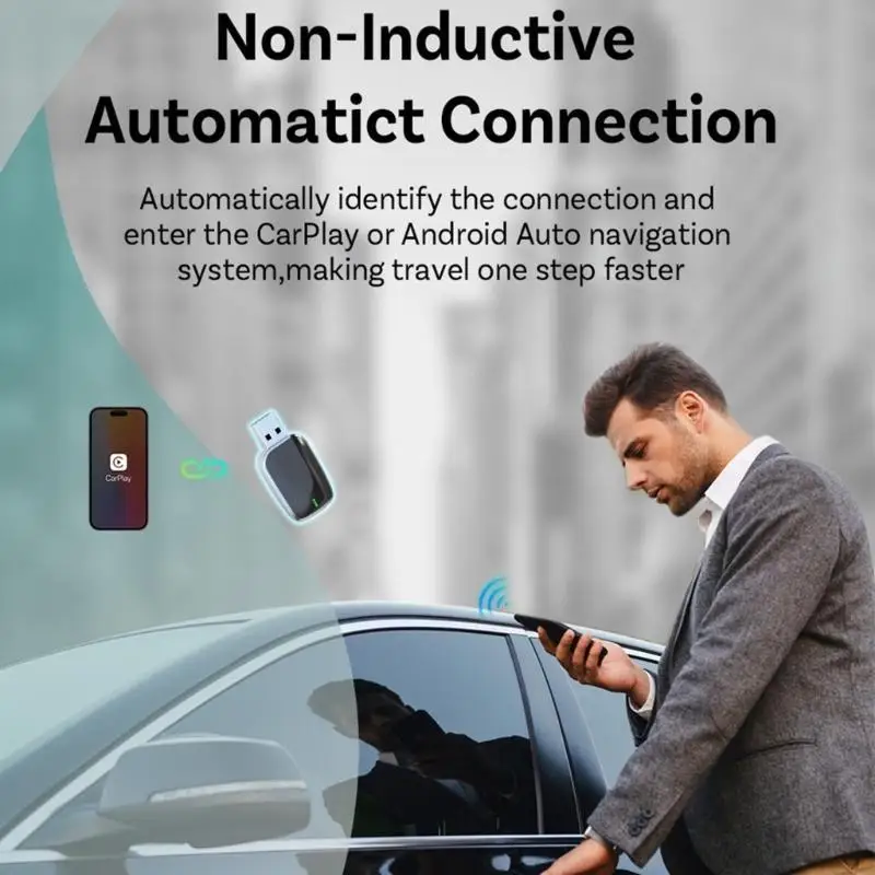 H7BC USB Wireless Car Adapter mit Doppelkanal Bluetooth-kompatibler 5.2GHz Schnellinstallation Breite Fahrzeugkompatibilität