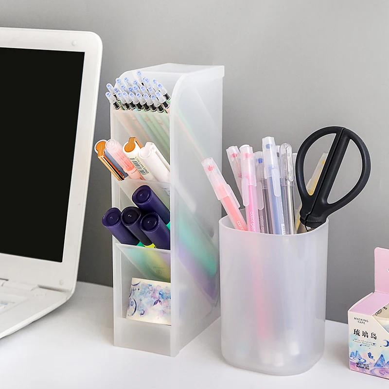 Mới Để Bàn Người Tổ Chức Bút Bút Chì Cọ Trang Điểm Hộp Lưu Trữ 4 Lưới Xiên Lắp Sắp Xếp Lưu Trữ Trường Văn Phòng Phẩm