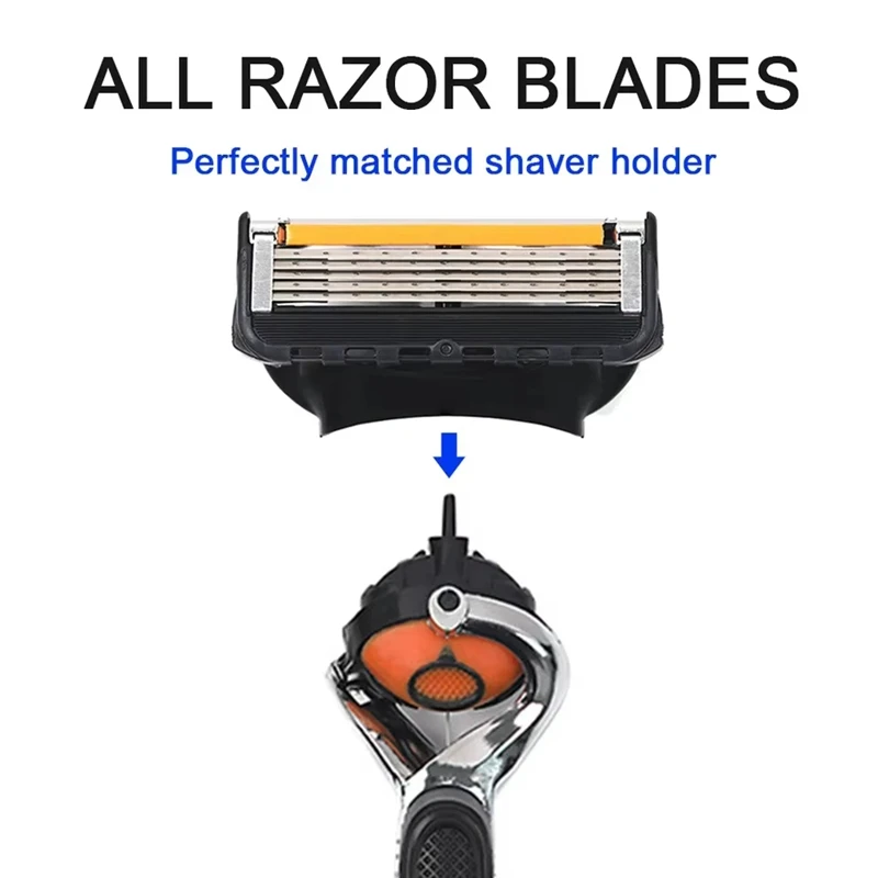 XIAOMI Shaving Razor Shaver Five Layer Blade Manual Razor Blade Men's Face Razor Vintage Beard Blade 8 Blade Razor Holder Sets