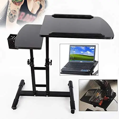Tattoo embroidery workbench adjustable mobile storage cart new shelves tool trolley