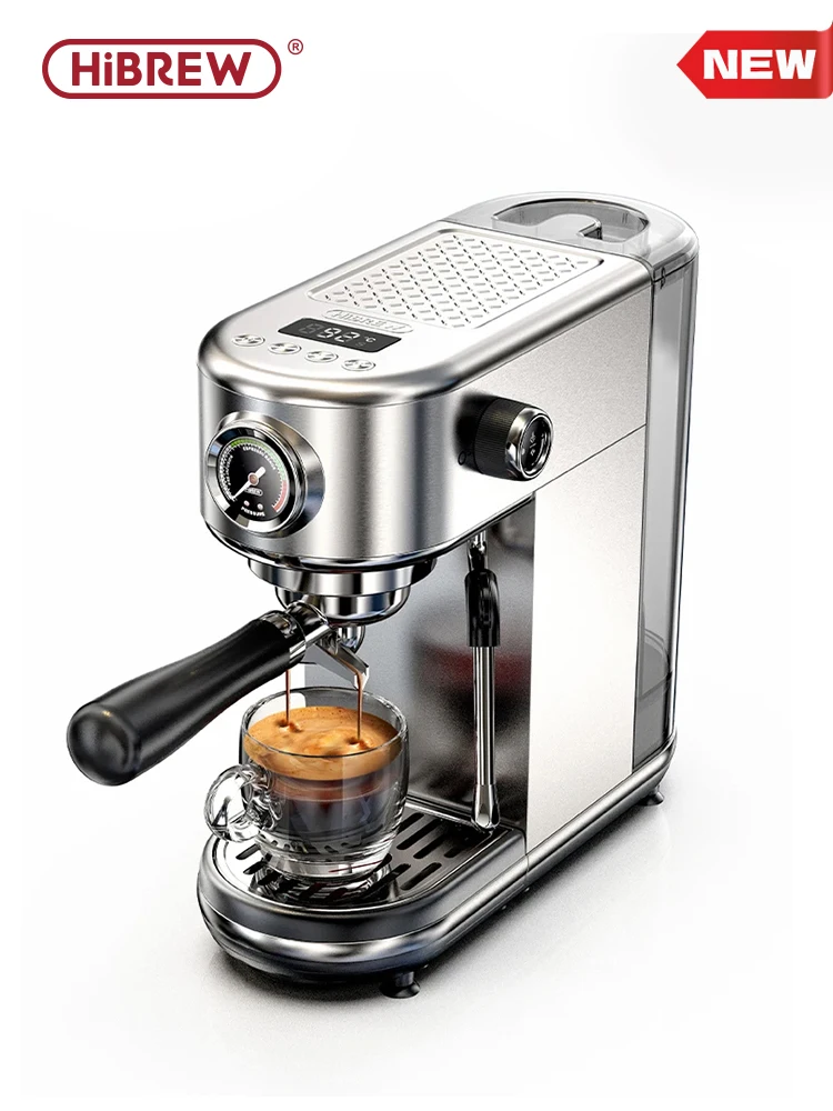 HiBREW-cafetera Espresso semiautomática de 20bar, temperatura ajustable, cafetera superfina fría/caliente, capuchino H10B