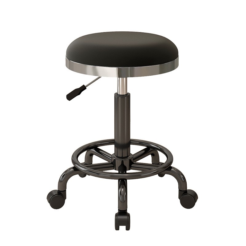 Taburete de salón de belleza, polea giratoria, taburete redondo de elevación, taburete de maquillaje, peluquería, arte de uñas, silla de peluquería, taburete de Bar, muebles