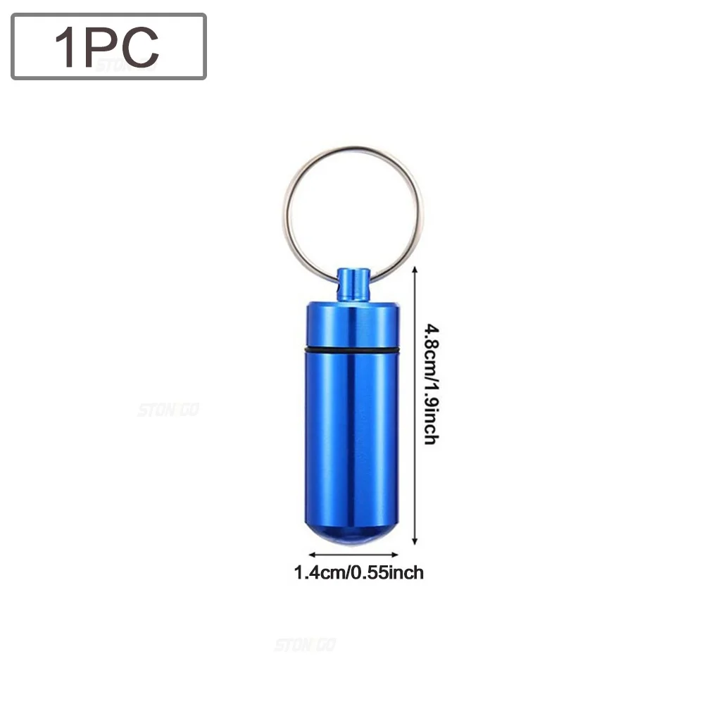 Draagbare Mini Waterdichte Aluminium Pillendoos Gevallen Container Organizer Opslag Tabletten Fles Geneeskunde Vitamine Pillendozen Visoliën