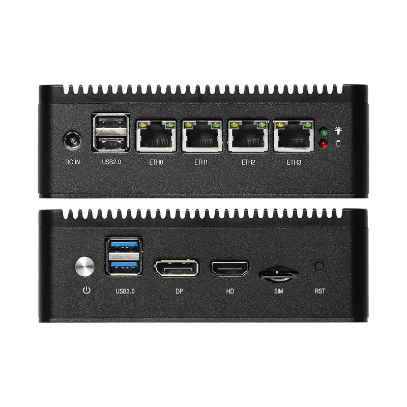 4 Ethernet Mini PC Intel N100 N2830 J1900 J4125 N5105 CPUs X86 Firewall Router Pfsense OPNSENSE Windows Linux Virtual Machine
