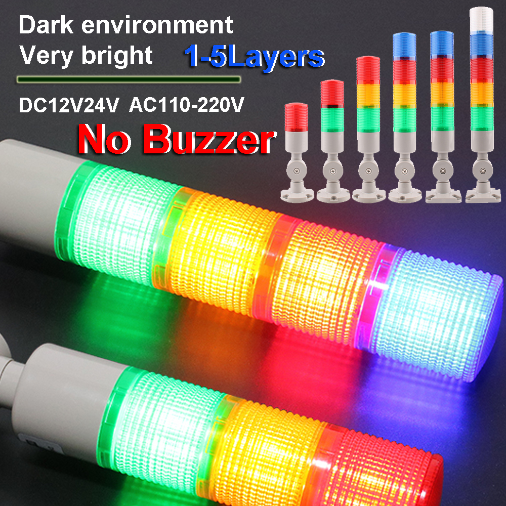 45 mm Durchmesser, 24 V DC, 220 V, Dauerlicht, LED-Signalturmlicht, mehrschichtig, Stapelalarm, Warnung für industrielle Maschinen