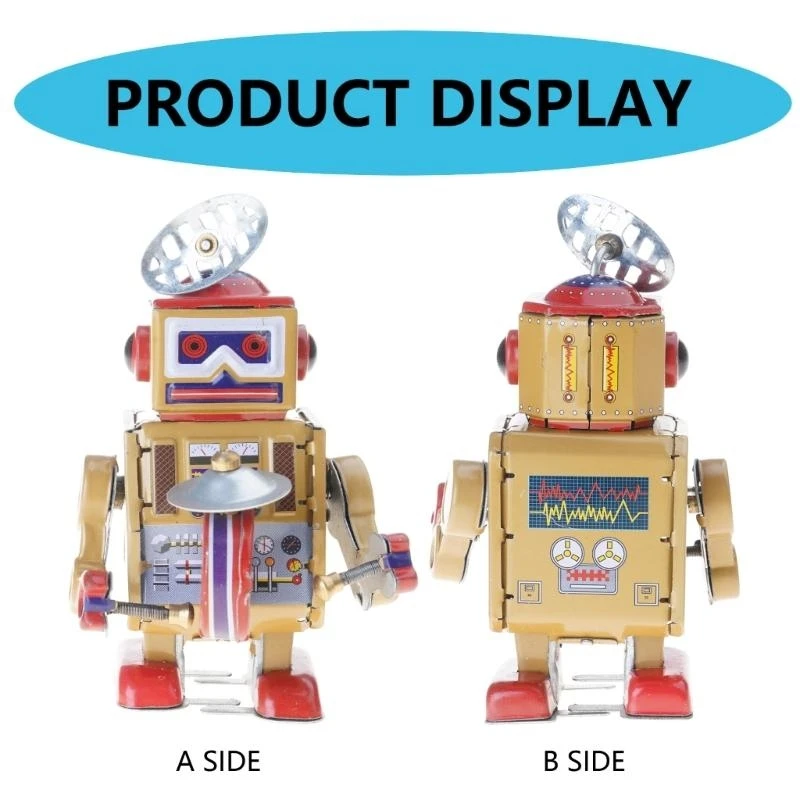 U13Fおもちゃごとのロボットドラマークラシッククラシックワインアップおもちゃを大人と十代の若者たち