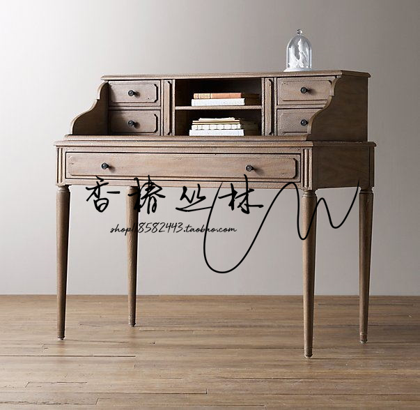 Мебель из массива дерева, детский стол, белый письменный стол из дуба