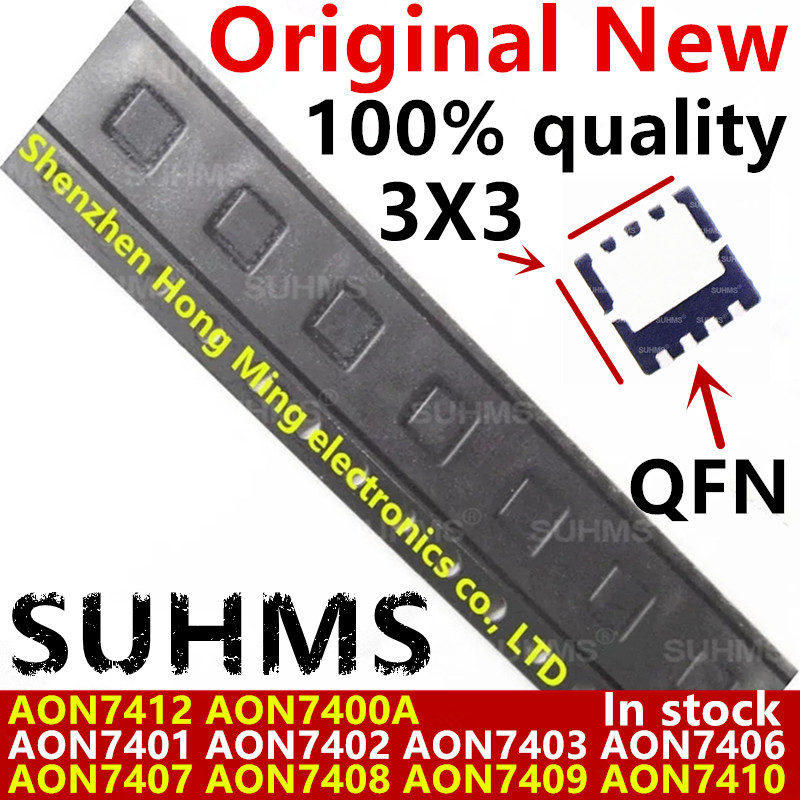 (10 stücke) Neue AON7401 AON7402 AON7403 AON7406 AON7407 AON7408 AON7409 AON7410 AON7412 AON7400A AON7516 AON7405 AON7414 QFN-8