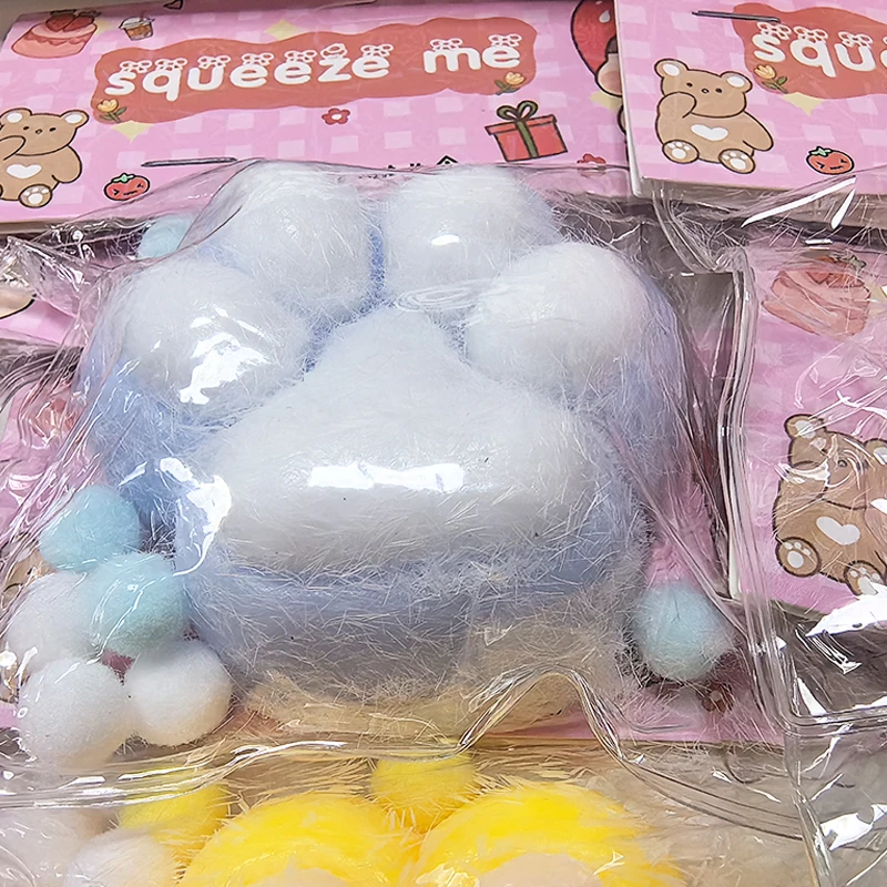 Jouets de Patte de Chat à Presser, Doux et Mignon, pour Détendre, Collant, Décompresser, Pincer, Souligné, Cadeau