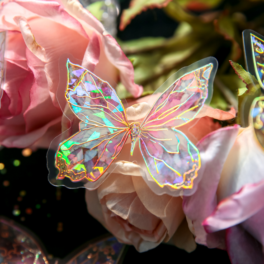 ミスター紙 20 ピース/パックヴィンテージ蝶 PVC ステッカーハンドブック DIY 装飾材料美的ステッカー韓国文具