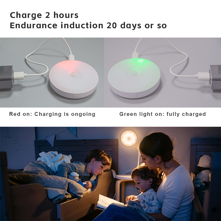 CY-luz magnética con Sensor de cuerpo humano, luz esmerilada mejorada, tres colores infinitamente regulables para dormitorio, baño, pasillo, cocina, nuevo