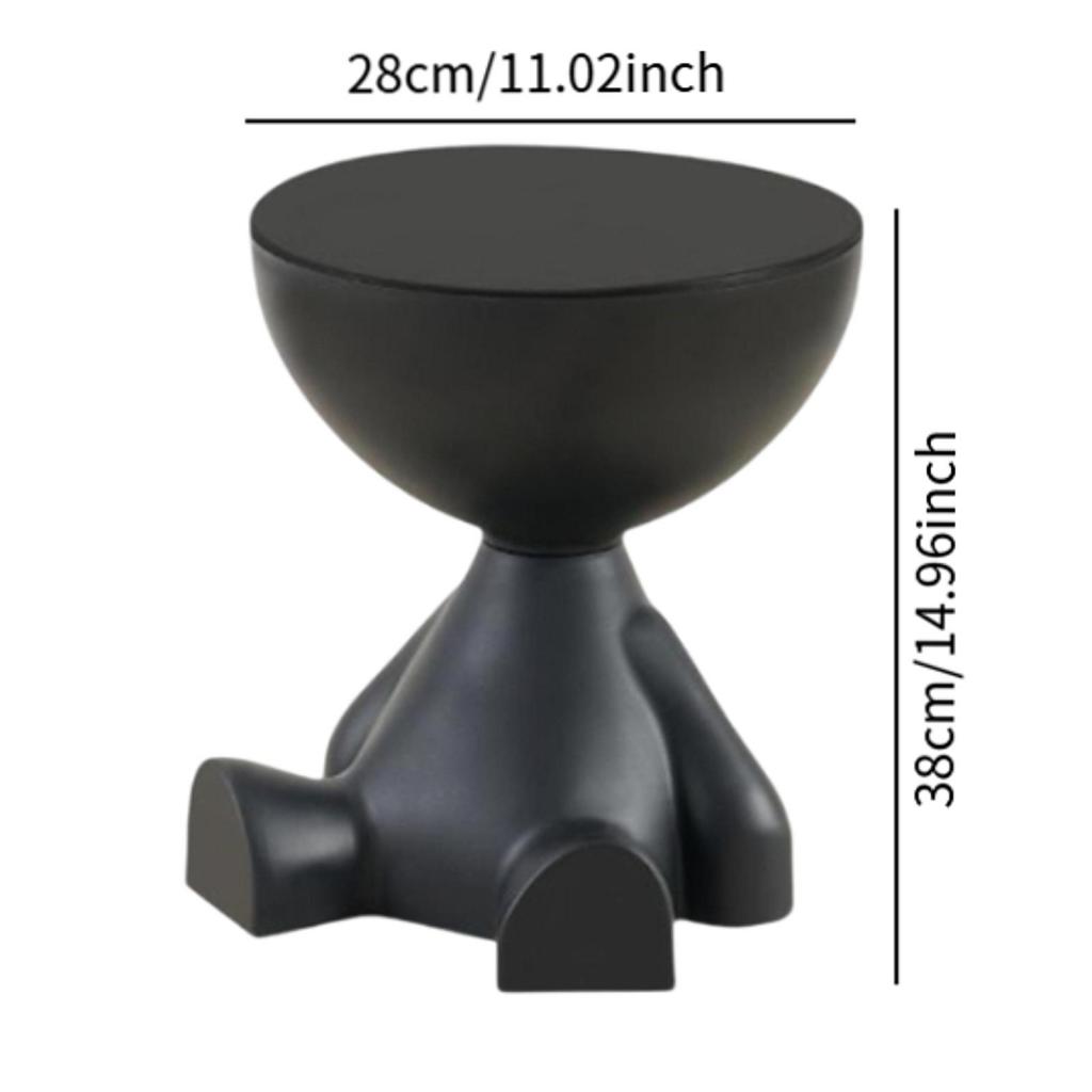 Side End Table Household Ornament Multifunction Sculpture Furniture Flat Head Figurine Sofa Edge Table Household