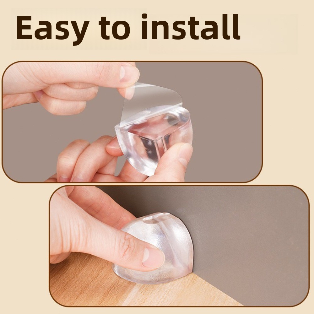 Tope de puerta transparente, soporte de puerta autoadhesivo, Tope de puerta montado en el suelo para protección de paredes y muebles, 1-8 Uds.