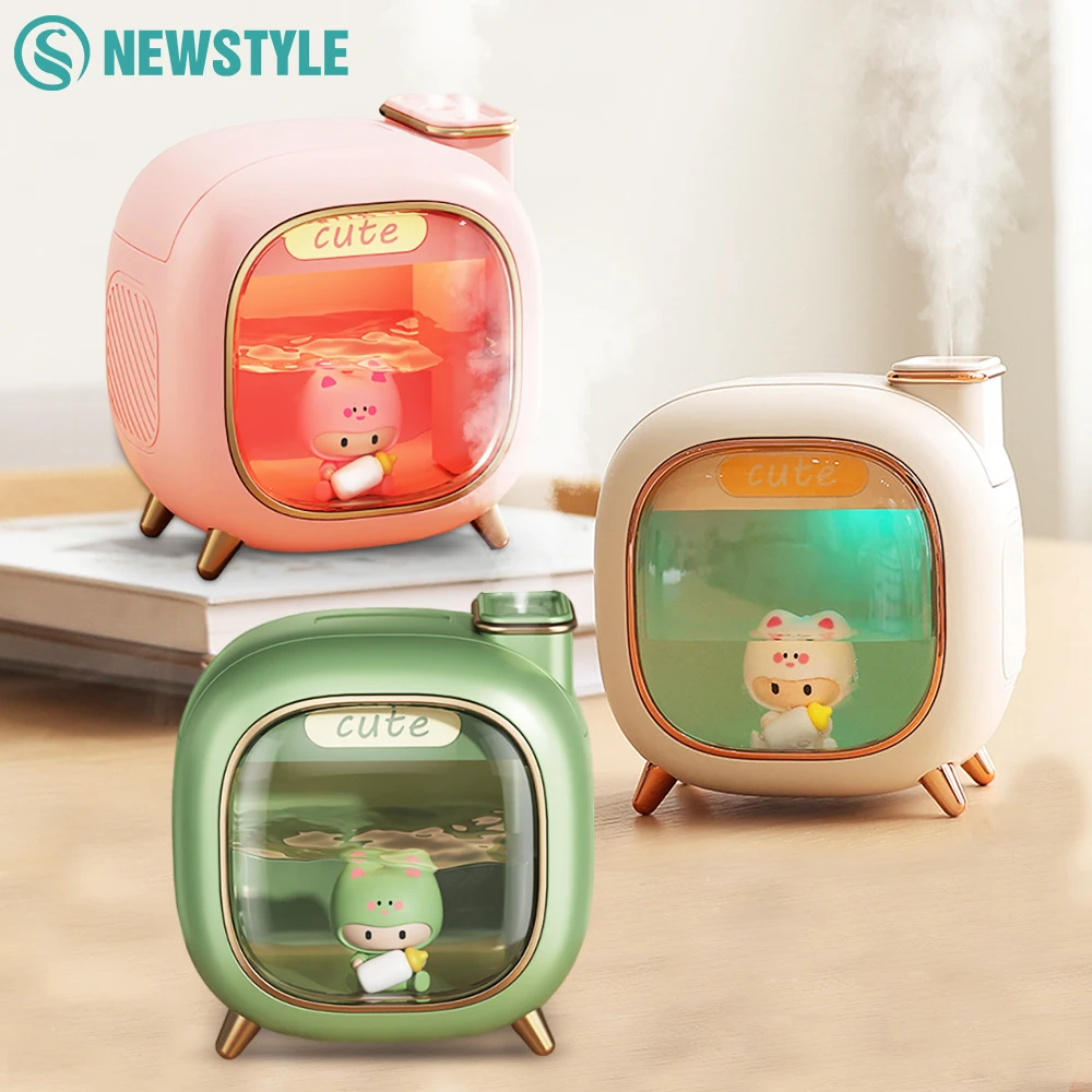 อัลตราโซนิกการ์ตูน Air Humidifier 500ML ความจุขนาดใหญ่ AROMA Essential Oil Diffuser ตุ๊กตาน่ารัก USB สเปรย์คู่ไฟสีสันสดใส