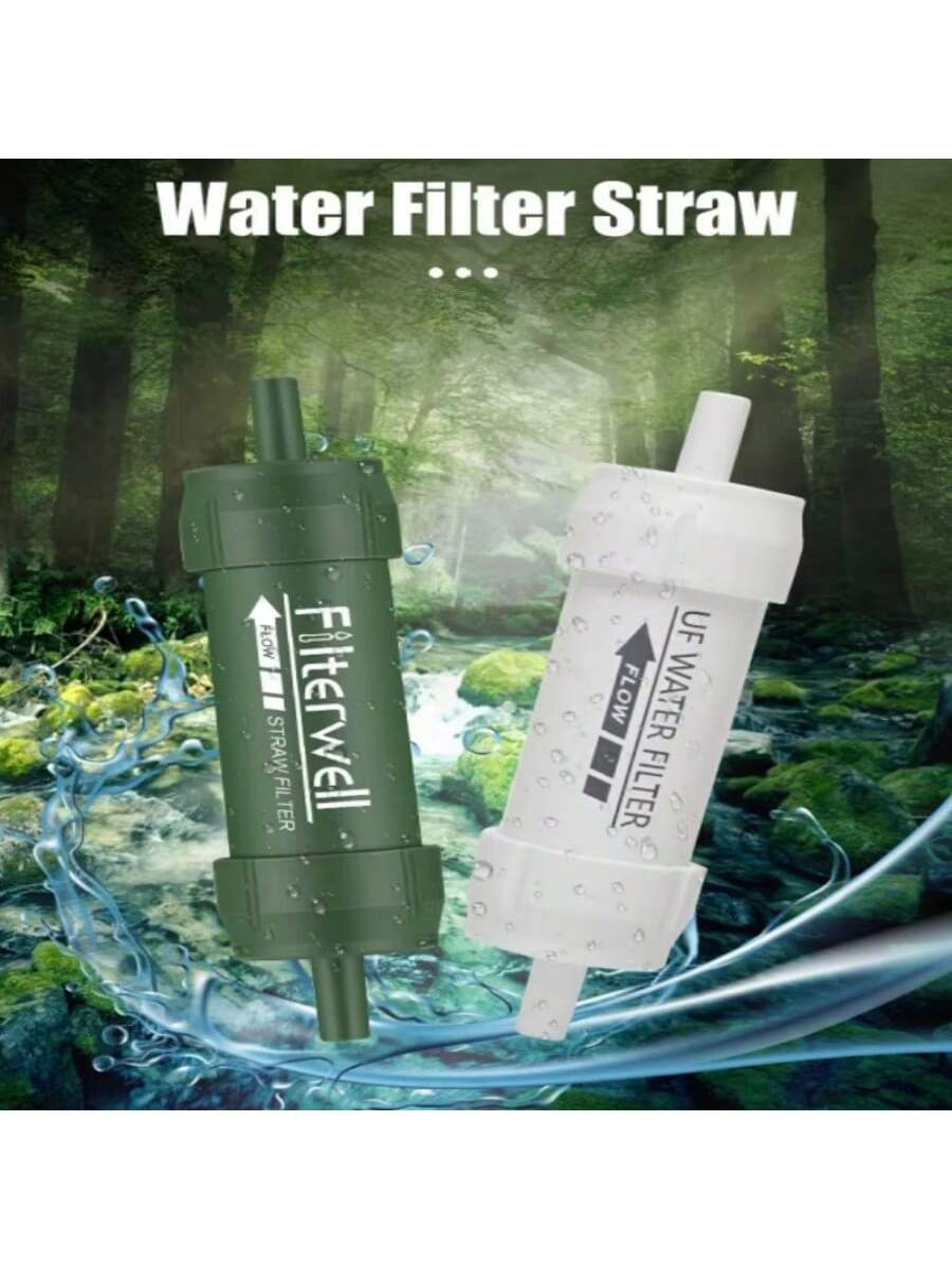 Outdoor Mini Wasserfilter Stroh Camping Reinigung Tragbarer Wanderwasserreiniger für Überleben oder Notfallbedarf