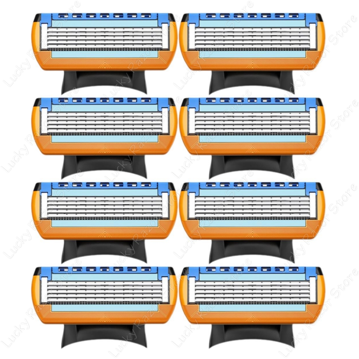 새로운 퓨전 5 면도날 5 레이어 안전 수동 면도 헤드 교체 수염 면도기 리필 카세트 남성용 페이스 케어