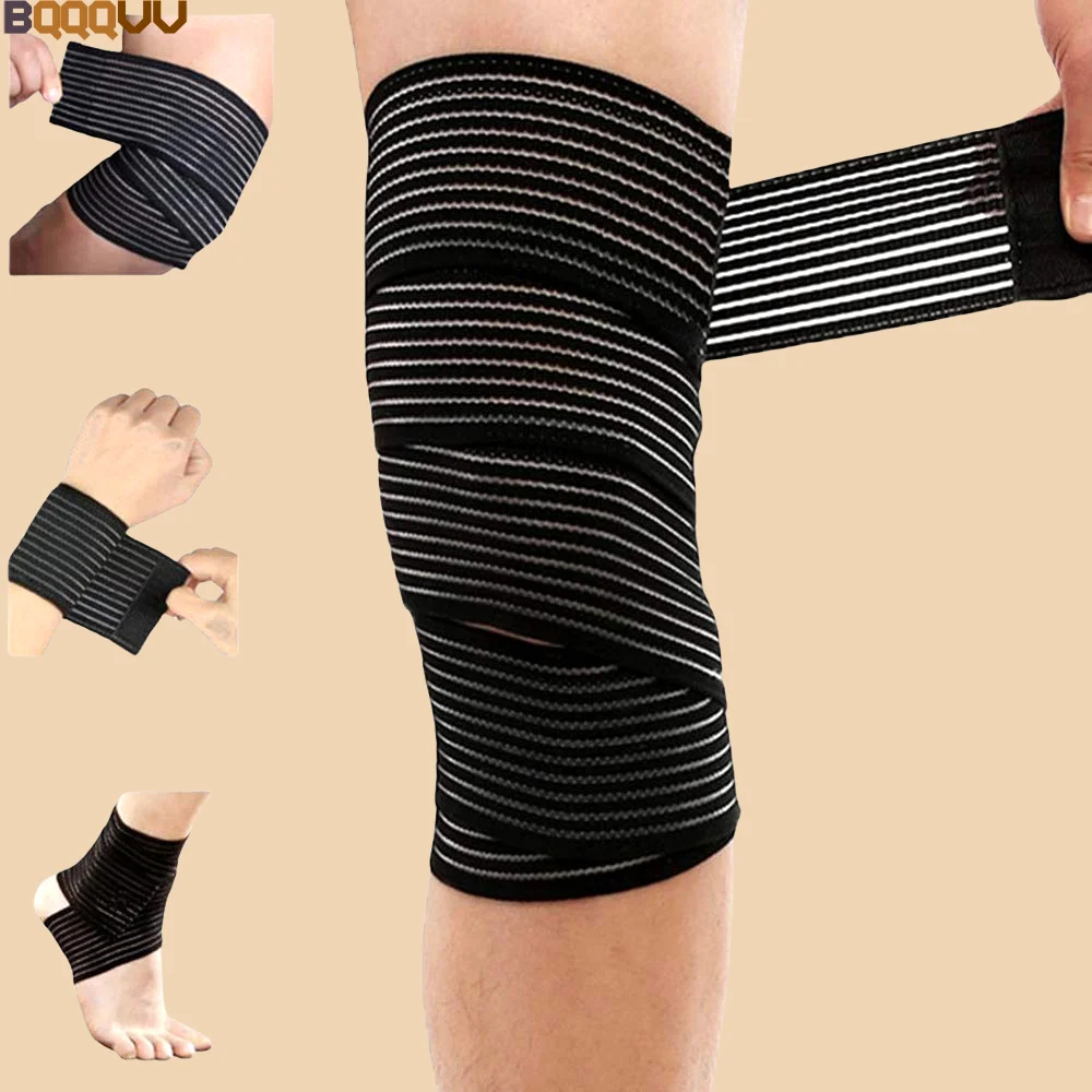 1PC 40-300cm Knee Elbow Wrist Ankle Bandage Cuff Support Wrap Sport Compression Strap Belt Fitness Gym Brace Tape Elastic Band