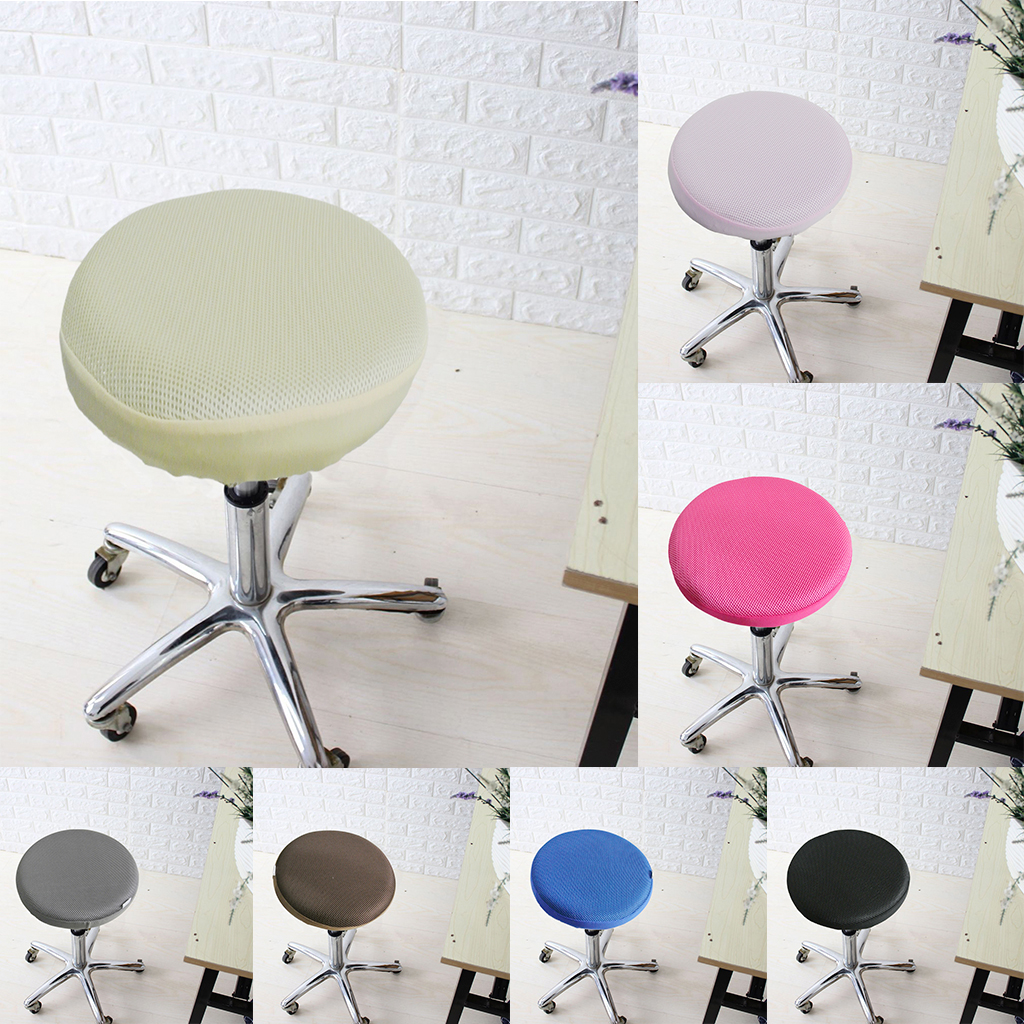 Funda para taburete de bar redonda estirable, fundas para asiento, 4 tamaños a elegir
