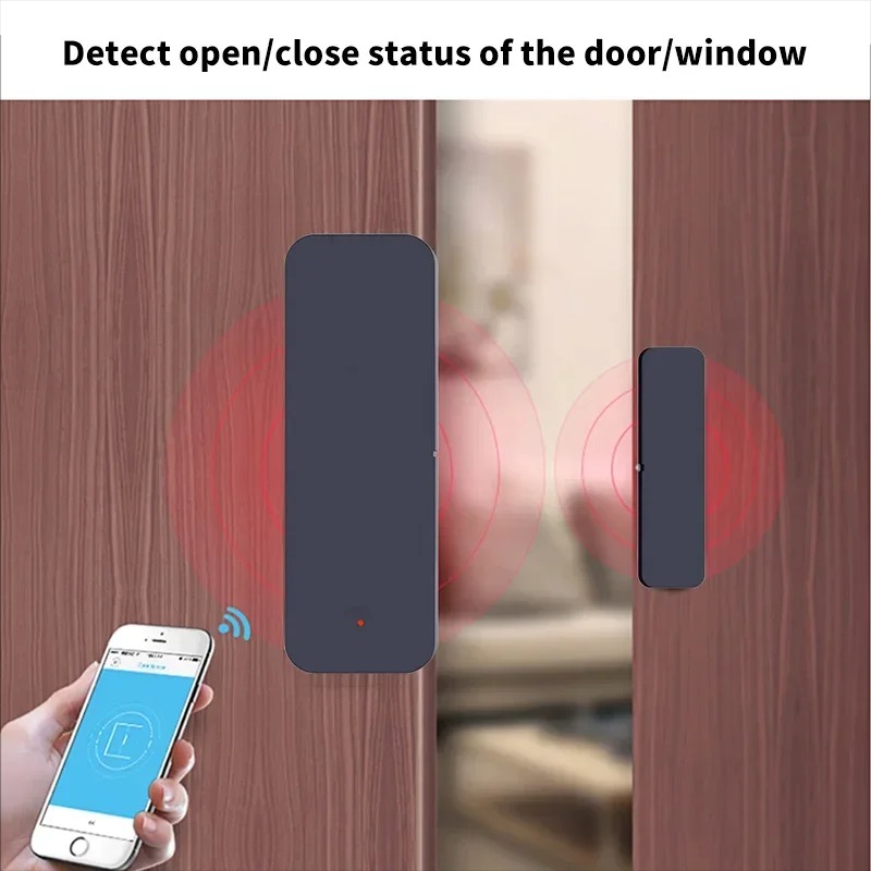 Zigbee Wifi Door Window Entry Sensor Security Burglar Magnetic Alarm Smart Life Compatible with Alexa Google Home Tuya