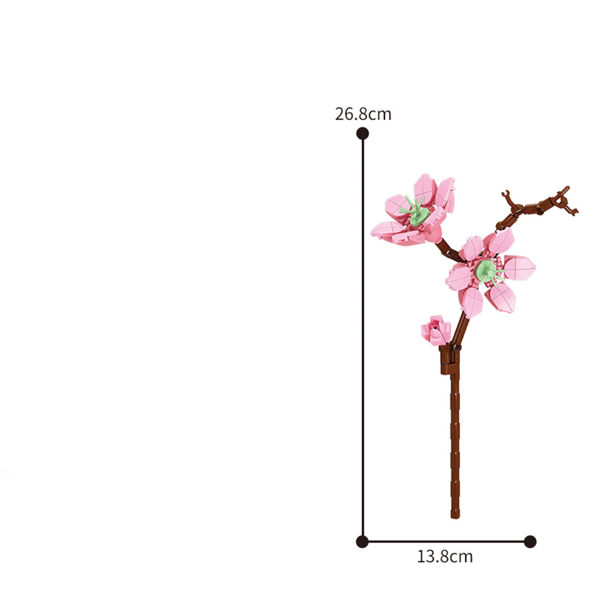 13 รูปแบบดอกไม้สวย Building Blocks Rose วาเลนไทน์ลาเวนเดอร์พีช Lily Of The Valley TULIP อิฐ DIY บ้านเครื่องประดับ