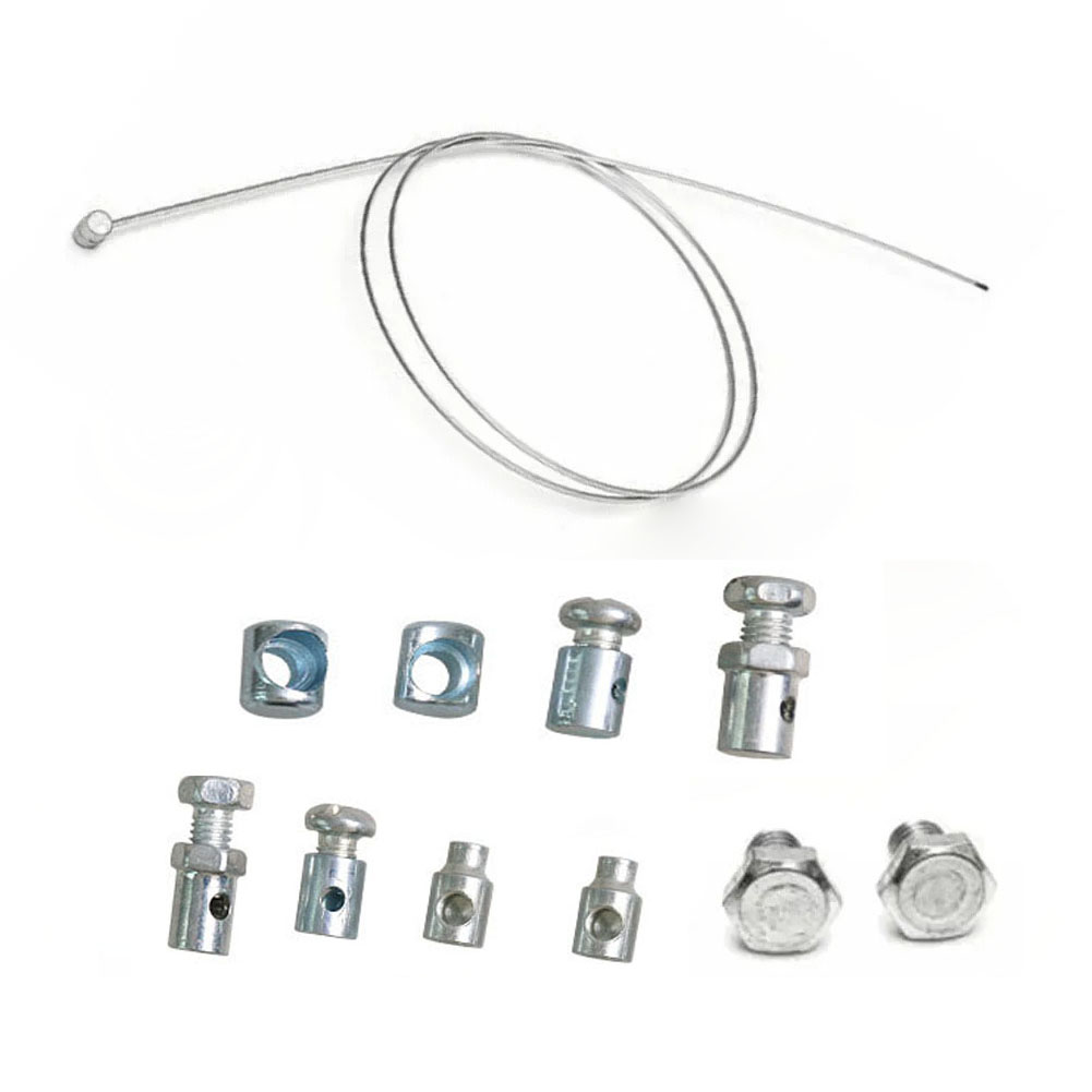 11 teile/satz Universal Gas Kupplung Kabel Reparatur Kit Solderless Nippel mit Hülse Mutter Set mit Kabel Rasenmäher Rotovator Teile