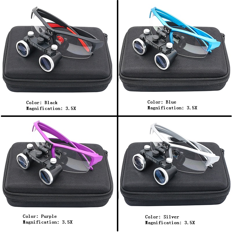 Dentistry Binocular Magnifier 2.5X 3.5X Ultra-lightweight Optical Loupes 320-420mm Magnifying Glass for Dental Surgery