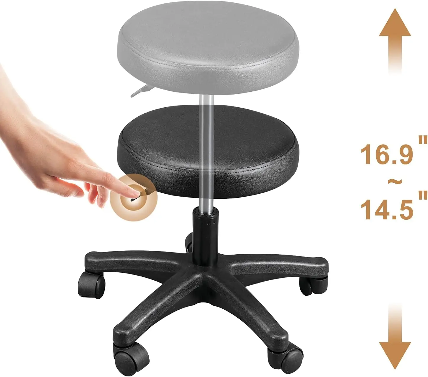 Massage Salon Tattoo Chair Esthetician Bed with Hydraulic Stool,Multi-Purpose 3-Section Facial Bed Table, Adjustable