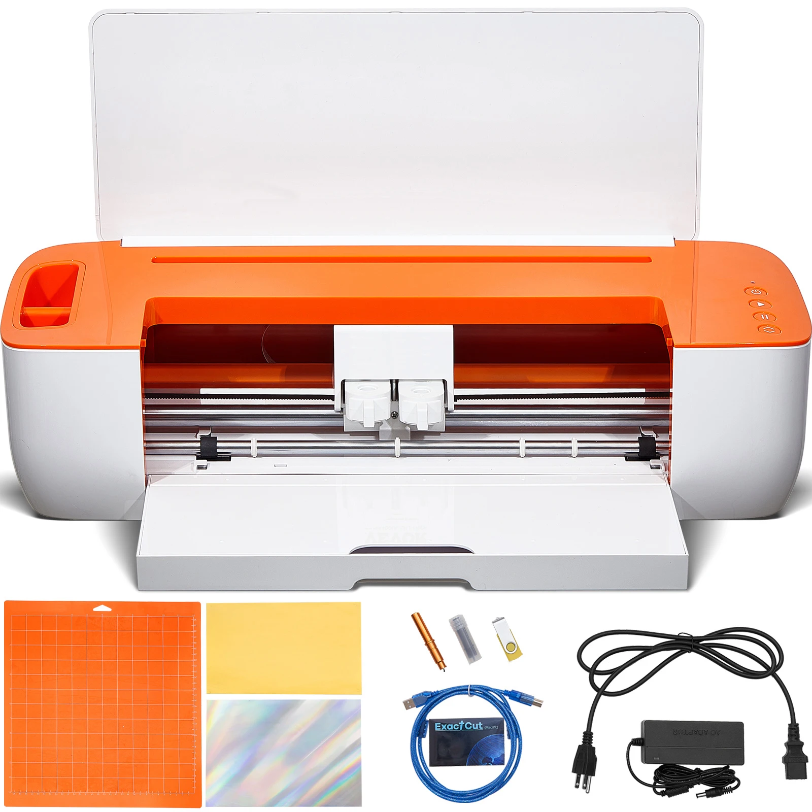 VEVOR Vinyl Cutter Maschine Computer Windows Software 3 Klingen Stifthalter 14Zoll 375MM Max Papierzufuhr Drucker Schneiden Plotter