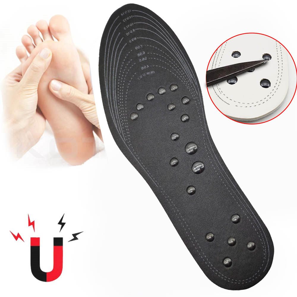18 magnets Unisex Magnetic Therapy Massage Insoles Foot Acupressure Shoe Pads Therapy Slimming Insoles for Weight Loss