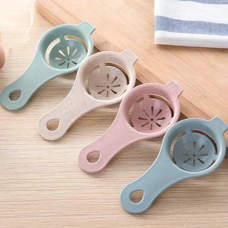 1PC/4PCS Weizen Stroh Ei Weiß Separator Eigelb Separator Ei Filter Küche Gebacken Eigelb Ei weiß Filter küche Gadgets