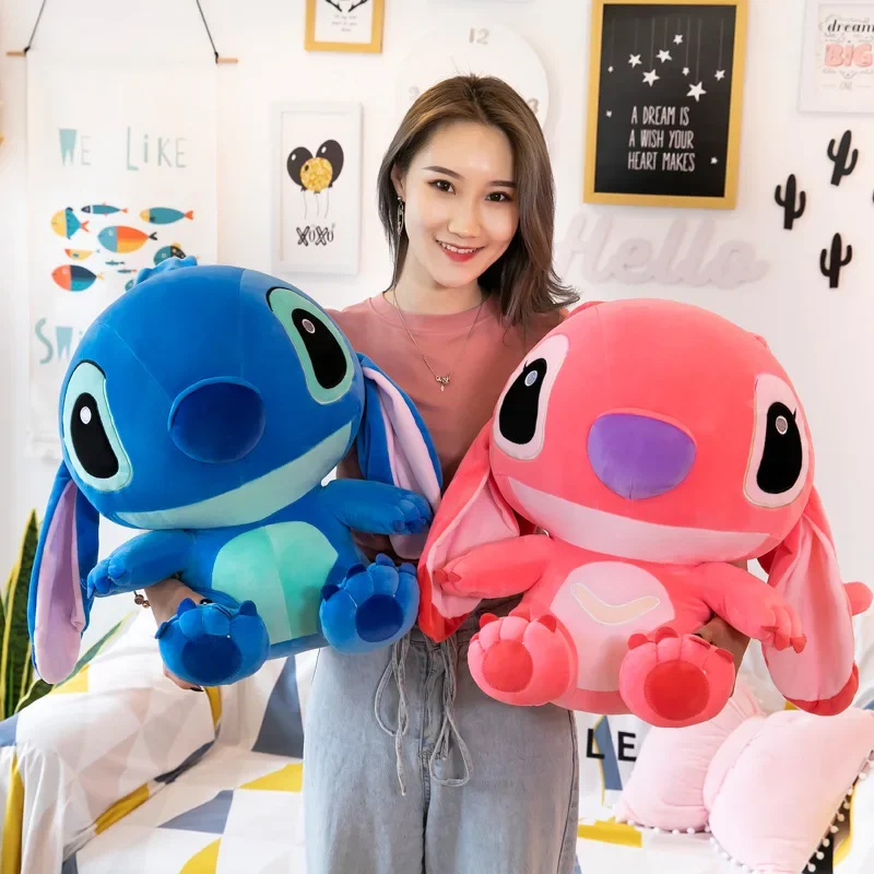 20-60 ซม.ขนาดยักษ์ Lilo & Stitch คู่การ์ตูนตุ๊กตา Plush อะนิเมะ Plushs ของเล่นจี้ของเล่นหมอนเด็กของขวัญวันเกิด
