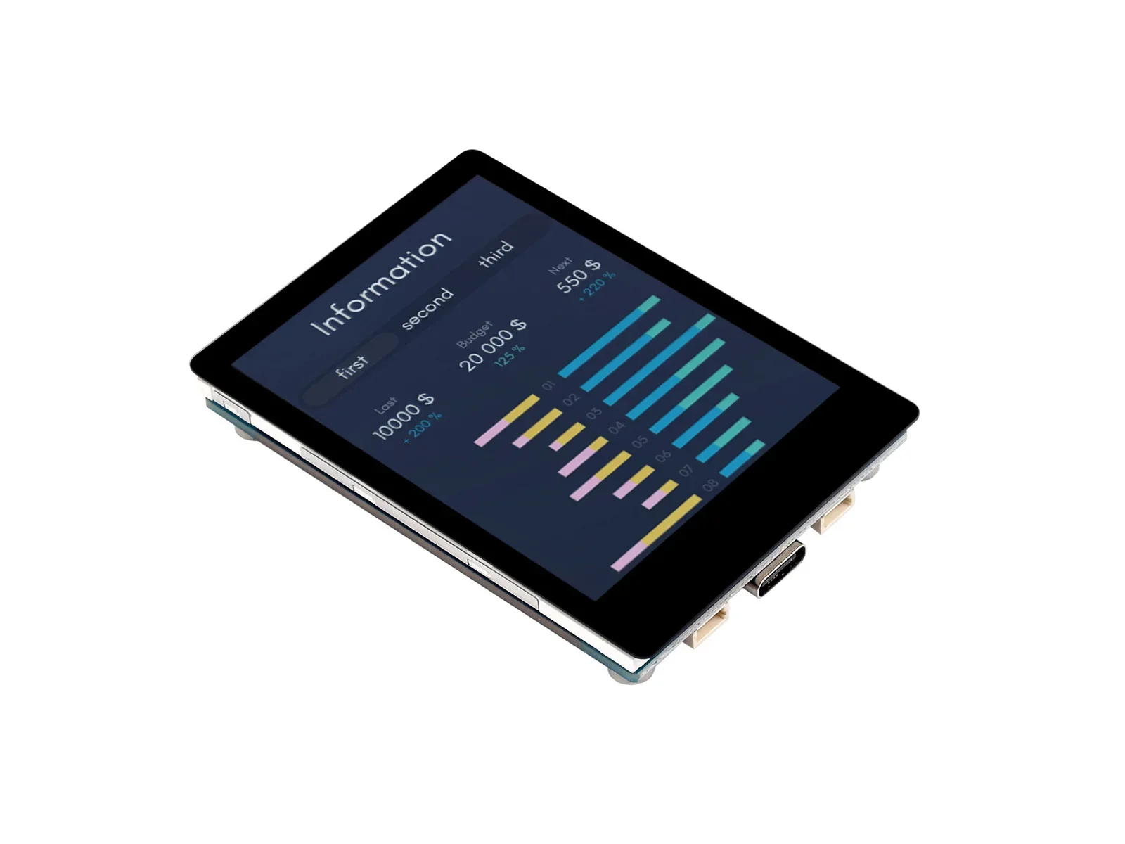 Waveshare ESP32-S3 Placa de desarrollo de pantalla táctil IPS de 2,8 pulgadas pantalla táctil de 5 puntos 240x320 compatible con WiFi Bluetooth HMI/LVGL GUI