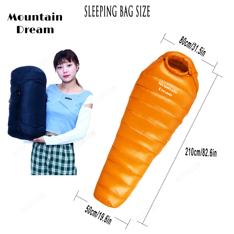 Siêu Nhẹ Mùng Ngủ Túi Ngỗng Trắng Xuống Túi Ngủ Cắm Trại Túi Ngủ Thu Đông Trưởng Thành Túi Ngủ