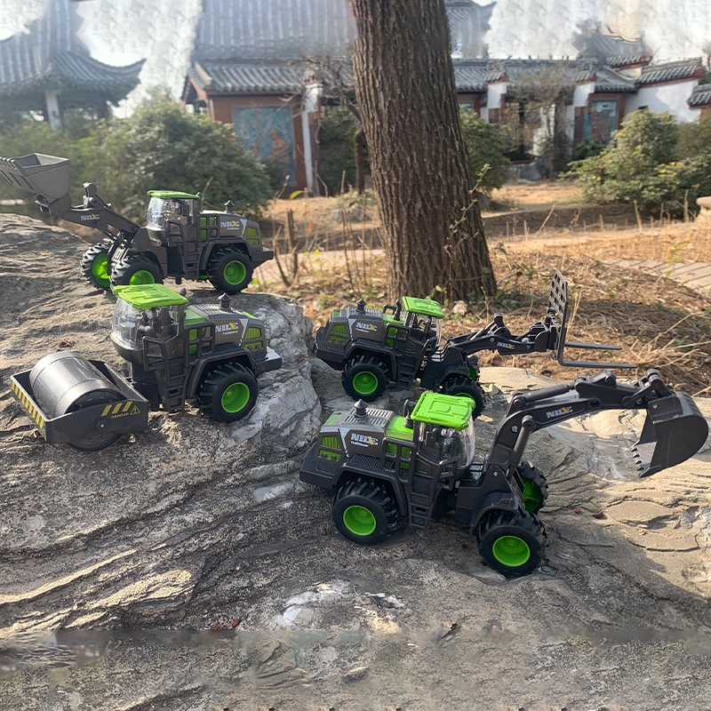 1/50 モデルカーブルドーザートラックショベルクレーンフォークリフト建設エンジニアリング車両のおもちゃ男の子子供知育玩具
