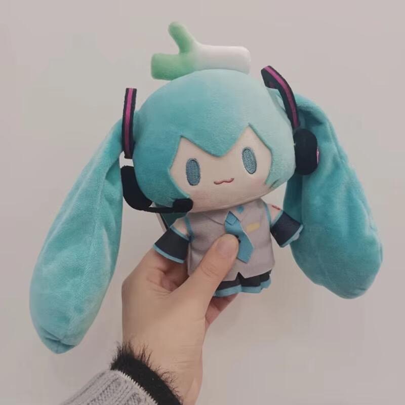 15cm hatsune miku kawaii q versão figura boneca de pelúcia anime periférico pelúcia brinquedo coleção modelo ornamento brinquedo meninas presente