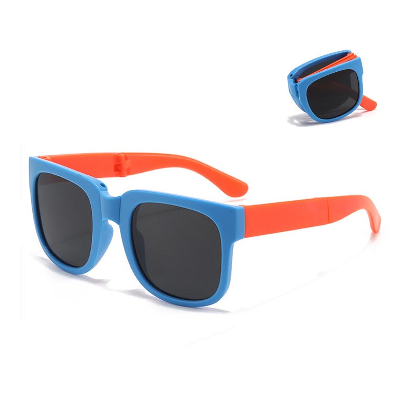 Óculos de sol dobráveis para crianças Óculos de sol portáteis para meninos e meninas Proteção UV Óculos infantis com estojo