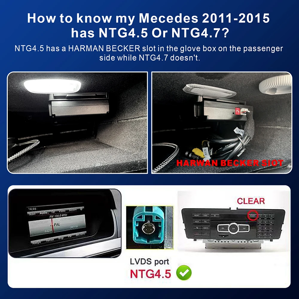 Upgrade Draadloze Carplay Geschikt Voor Mercedes Benz A B C E CLA GLA GLK ML Sprinter NTG4.5 Becker Module Android Auto Navigatie