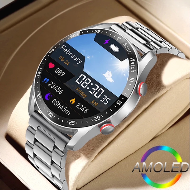 EKG + PPG Bluetooth Anruf Smart Uhr Männer Laser Gesundheit Blutdruck Fitness Sport Uhren Mann Sport Wasserdichte Smartwatch + box