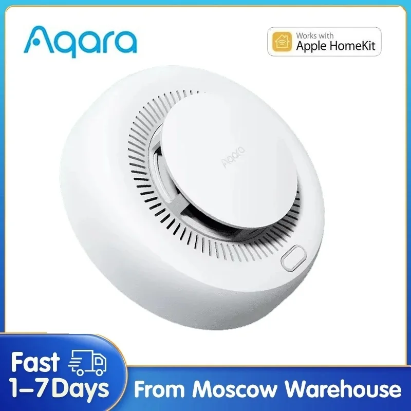 Aqara inteligente detector de fumaça sensor zigbee 3.0 monitor alarme incêndio alerta sonoro app segurança em casa trabalho com xiaomi casa homekit app