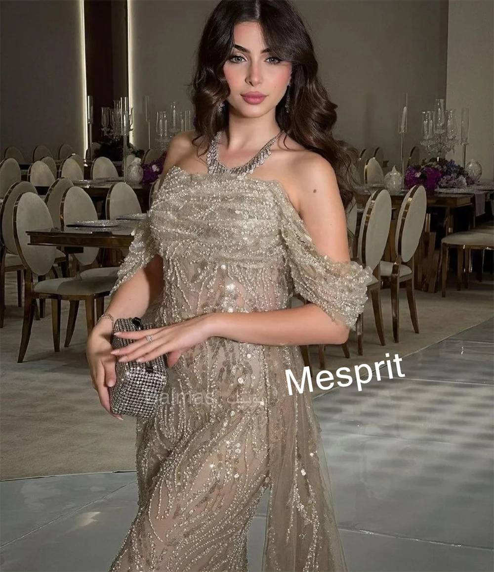 Customized Intricate Pleat Pattern Beading Trumpet Off-the-shoulder Long Dresses Bespoke Occasion Dresses Sizes Available