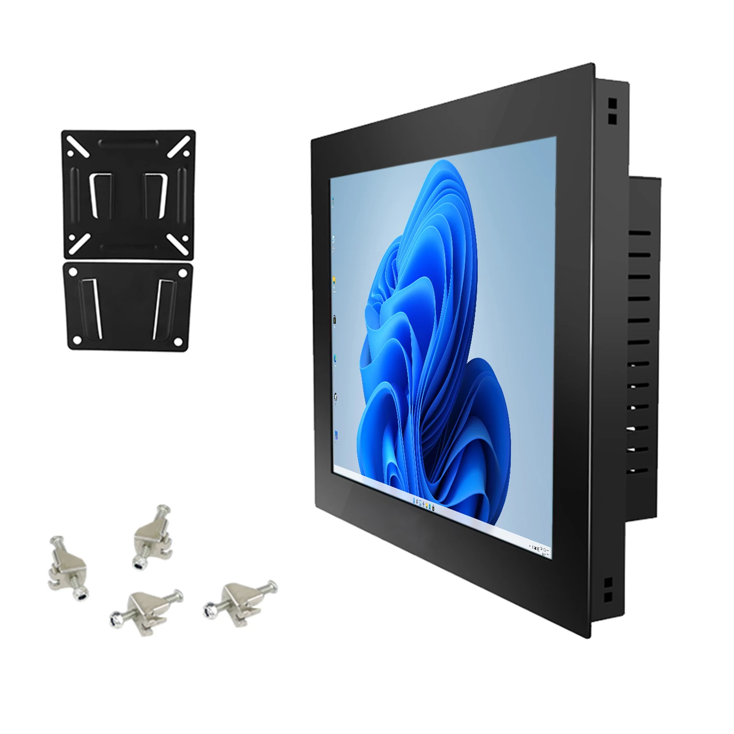 14 15,6 17,3 pulgadas ordenador industrial todo en uno panel de tableta pc con pantalla táctil resistiva wifi incorporado para win10pro 1366*768