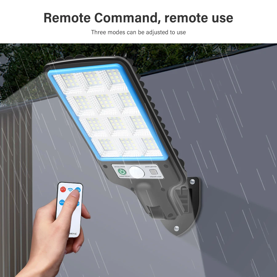 1 ~ 4 Uds luces solares al aire libre con 3 modos Sensor de movimiento impermeable iluminación de seguridad lámpara de calle de pared LED para jardín 108/117COB