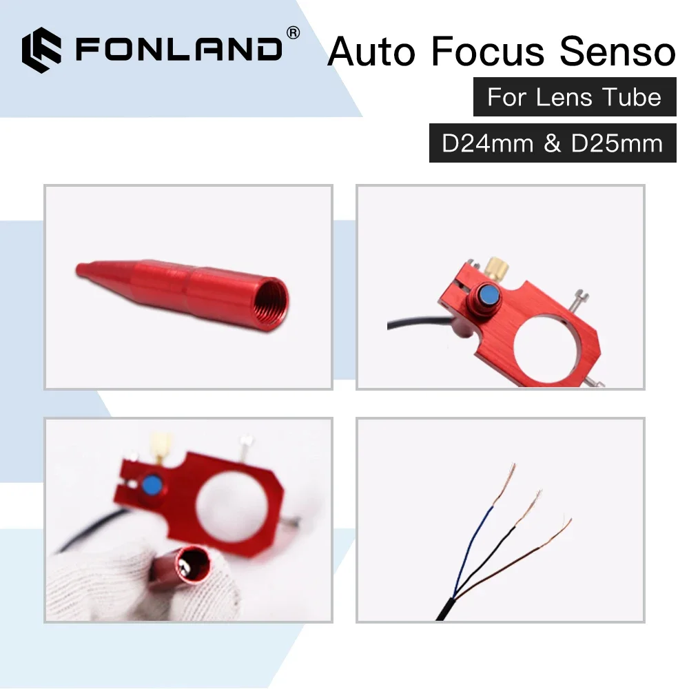 Fonland-Sensor de enfoque automático, eje Z para mesa arriba y abajo motorizada automática, máquina cortadora de grabado láser CO2
