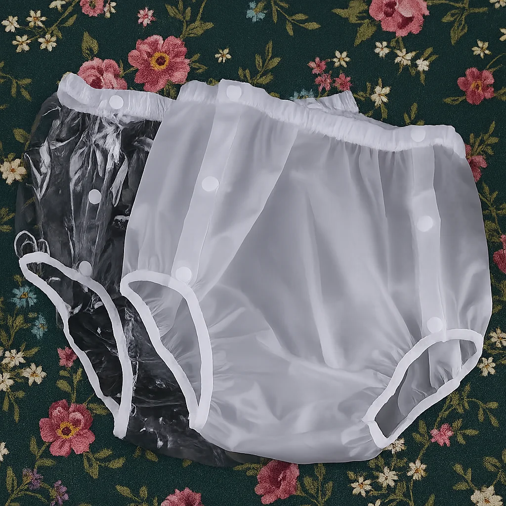 Pañal impermeable con botón de TPU para adultos, pantalones reutilizables para incontinencia, plástico transparente, se puede abrir, fácil de usar para personas mayores