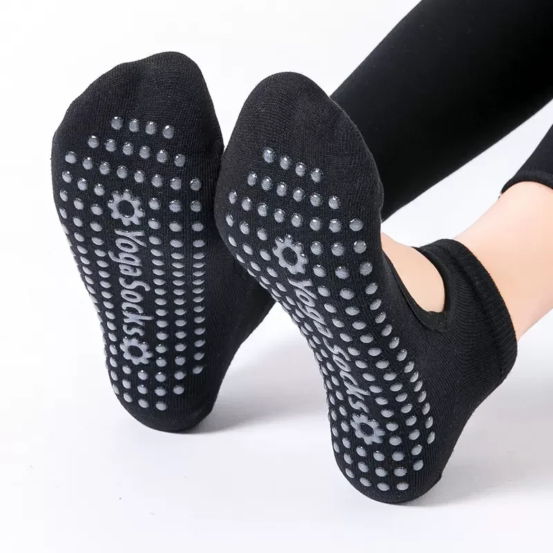 Calcetines de Yoga de alta calidad para mujer, calcetines antideslizantes y transpirables con espalda descubierta para Pilates, calcetines deportivos de baile de Ballet para Fitness y gimnasio