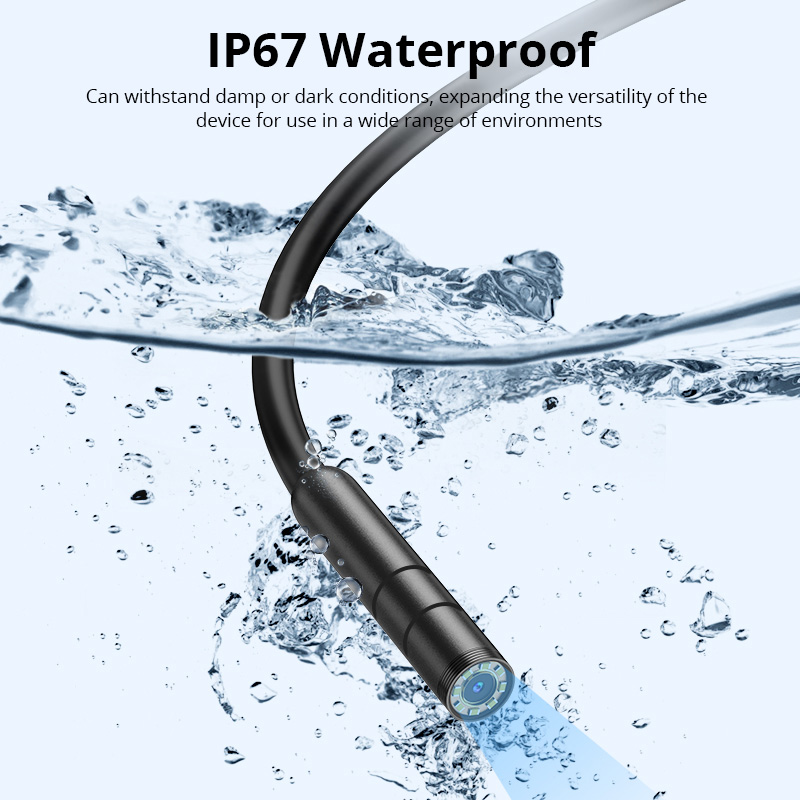 KERUI 2MP Endoscope Camera 4.3 IPS Screen Dual/Single Lens Waterproof Camera Borescope for Pipe Inspection Car Repair