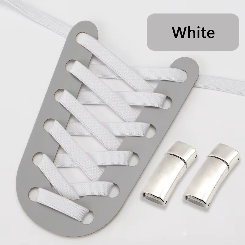 1 paio di lacci magnetici senza cravatta con chiusura in metallo lacci elastici per scarpe scarpe da ginnastica da corsa tennis accessori per lacci pigri